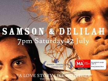 Samson and Delilah film screening poster, Northcliffe beanbag cinema, 2025